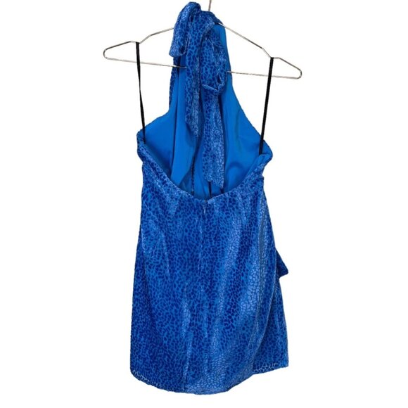 NBD Pari Mini Dress in Blue Leopard Size Medium - Picture 5 of 7